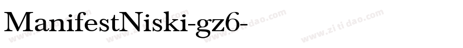 ManifestNiski-gz6字体转换