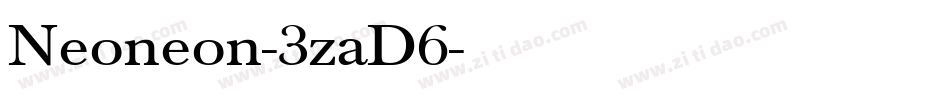 Neoneon-3zaD6字体转换