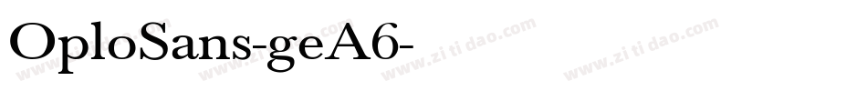 OploSans-geA6字体转换