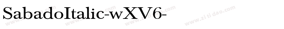 SabadoItalic-wXV6字体转换