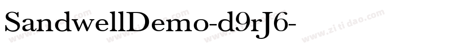 SandwellDemo-d9rJ6字体转换