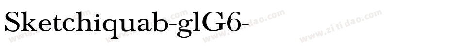 Sketchiquab-glG6字体转换