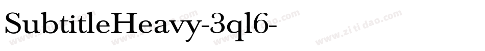 SubtitleHeavy-3ql6字体转换