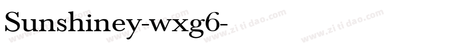 Sunshiney-wxg6字体转换