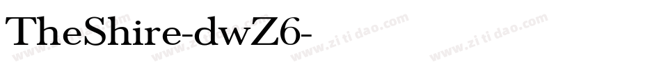TheShire-dwZ6字体转换