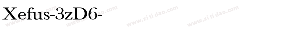 Xefus-3zD6字体转换