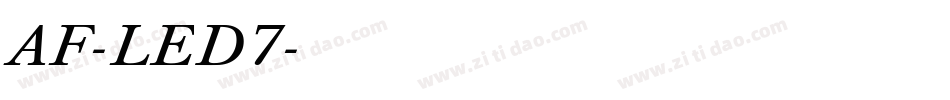AF-LED7字体转换
