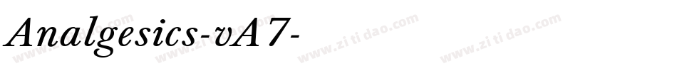Analgesics-vA7字体转换