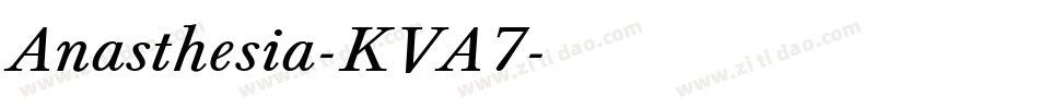 Anasthesia-KVA7字体转换