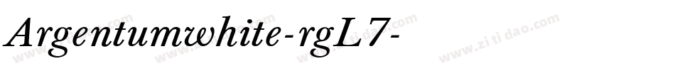 Argentumwhite-rgL7字体转换