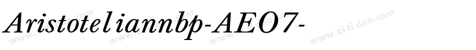 Aristoteliannbp-AEO7字体转换