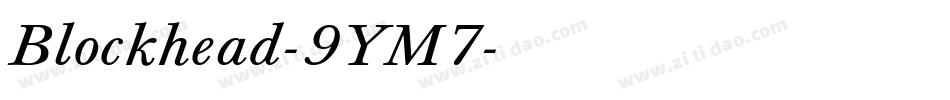 Blockhead-9YM7字体转换