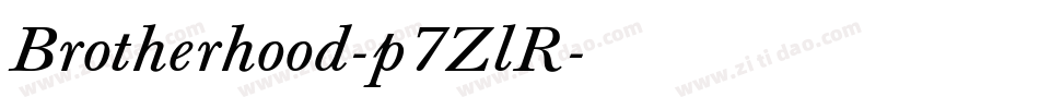 Brotherhood-p7ZlR字体转换