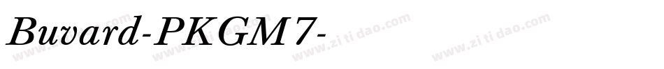 Buvard-PKGM7字体转换