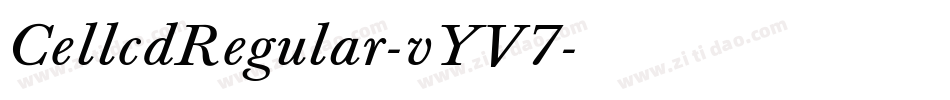 CellcdRegular-vYV7字体转换