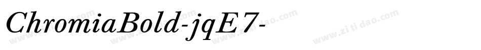 ChromiaBold-jqE7字体转换