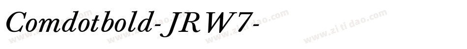 Comdotbold-JRW7字体转换