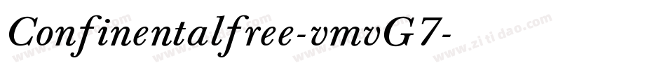 Confinentalfree-vmvG7字体转换