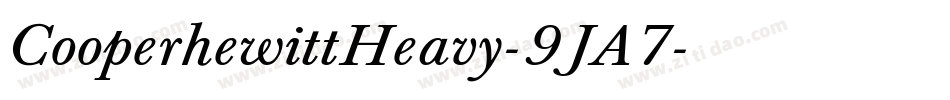 CooperhewittHeavy-9JA7字体转换
