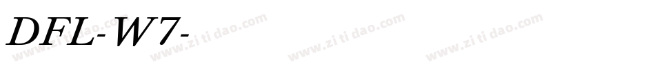 DFL-W7字体转换