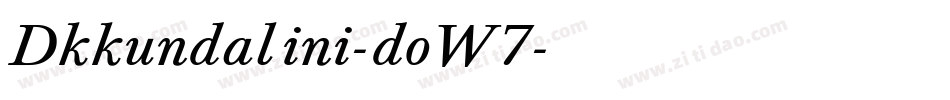 Dkkundalini-doW7字体转换