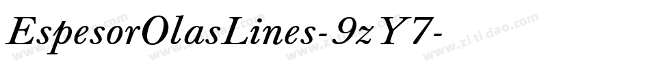EspesorOlasLines-9zY7字体转换