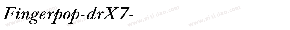 Fingerpop-drX7字体转换
