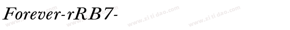 Forever-rRB7字体转换