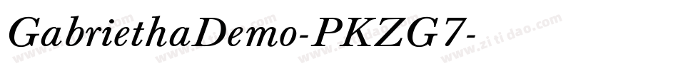GabriethaDemo-PKZG7字体转换