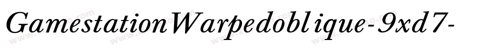GamestationWarpedoblique-9xd7字体转换