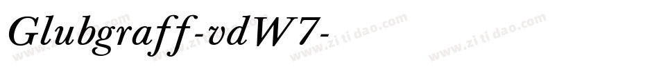 Glubgraff-vdW7字体转换