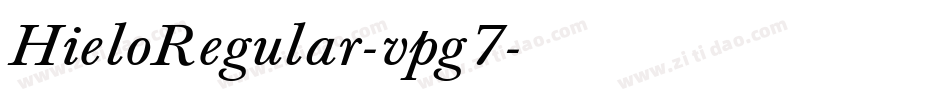 HieloRegular-vpg7字体转换