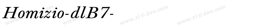 Homizio-dlB7字体转换