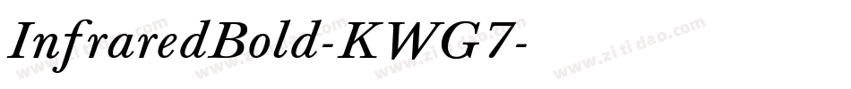 InfraredBold-KWG7字体转换