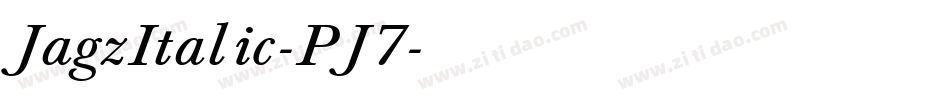 JagzItalic-PJ7字体转换