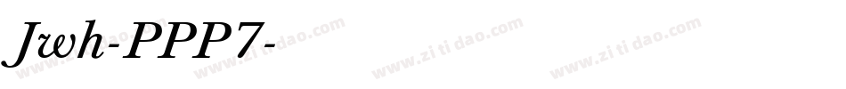 Jwh-PPP7字体转换