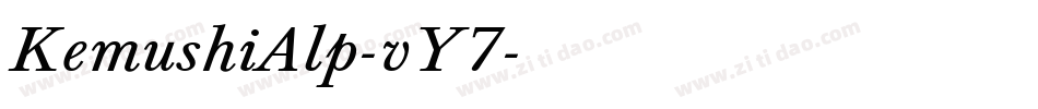 KemushiAlp-vY7字体转换