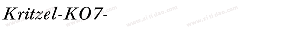 Kritzel-KO7字体转换