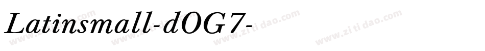 Latinsmall-dOG7字体转换