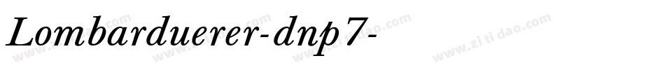 Lombarduerer-dnp7字体转换