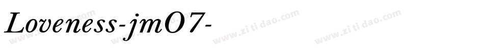 Loveness-jmO7字体转换