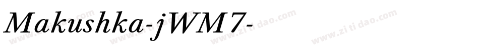Makushka-jWM7字体转换
