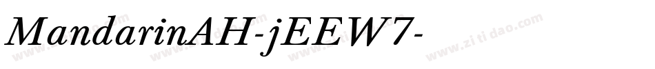 MandarinAH-jEEW7字体转换