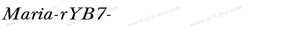 Maria-rYB7字体转换