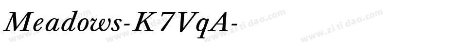 Meadows-K7VqA字体转换