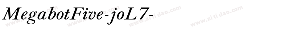 MegabotFive-joL7字体转换