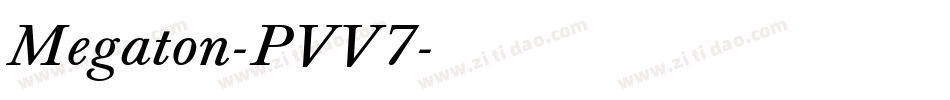 Megaton-PVV7字体转换