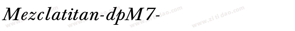 Mezclatitan-dpM7字体转换