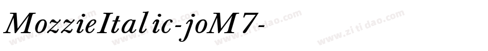 MozzieItalic-joM7字体转换