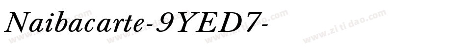 Naibacarte-9YED7字体转换